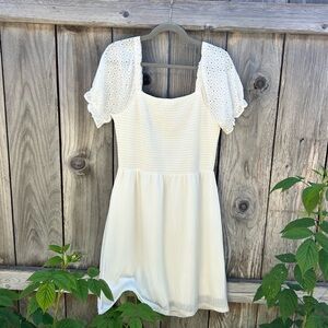 Siren Lily White Puff Sleeve Sundress